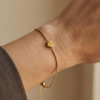 Amora Heart Bracelet – Gold Anti-Tarnish Minimal Charm Bracelet