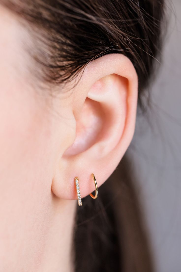 Spiral Crystal Hoop Earrings