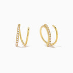 Spiral Crystal Hoop Earrings