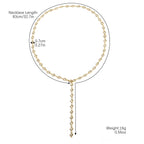 Y-Shaped Crytal Necklace (Long)