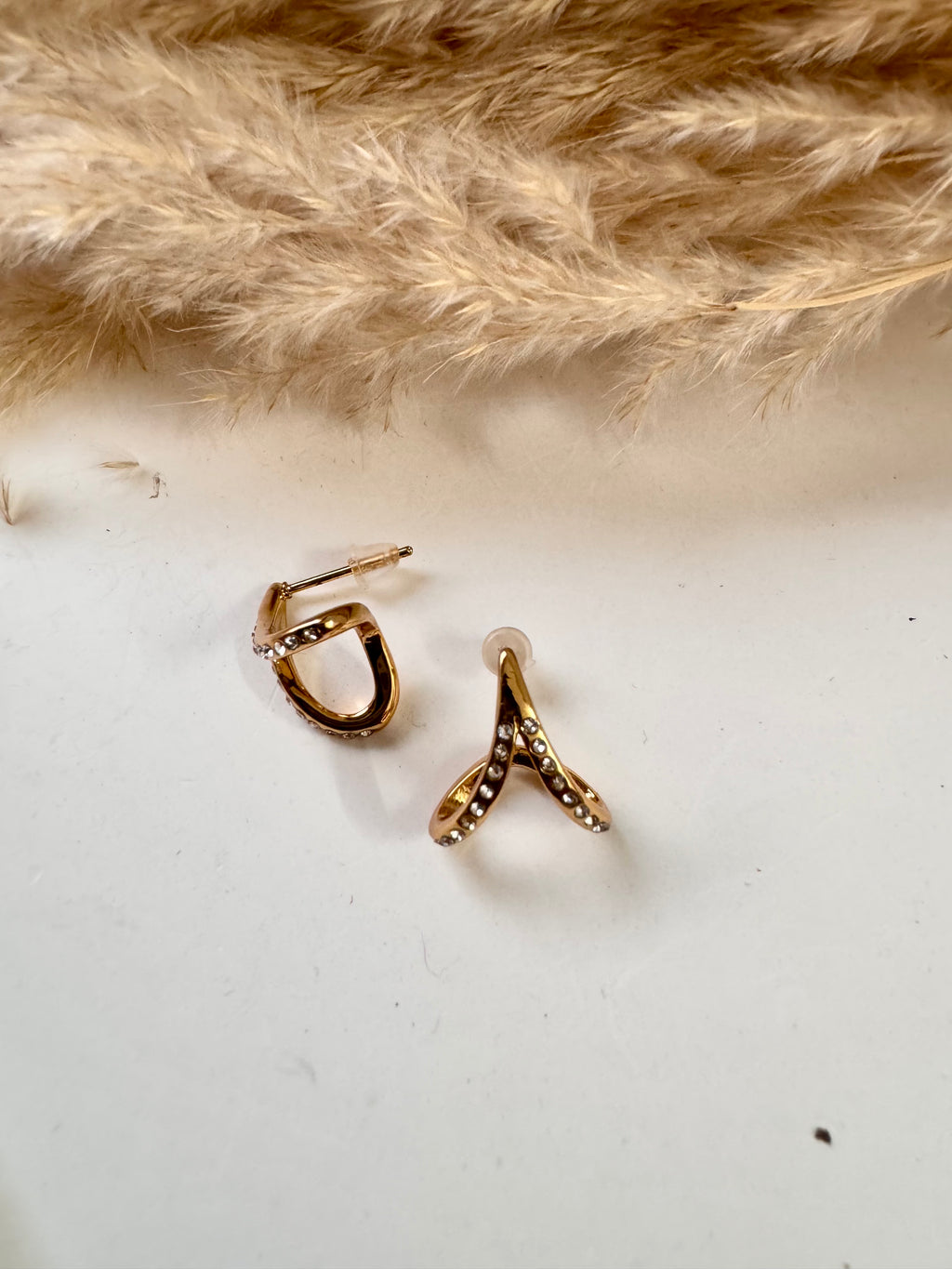 V-Shaped Sparkle Hoops