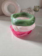 Raisin Bangles- Pink white green