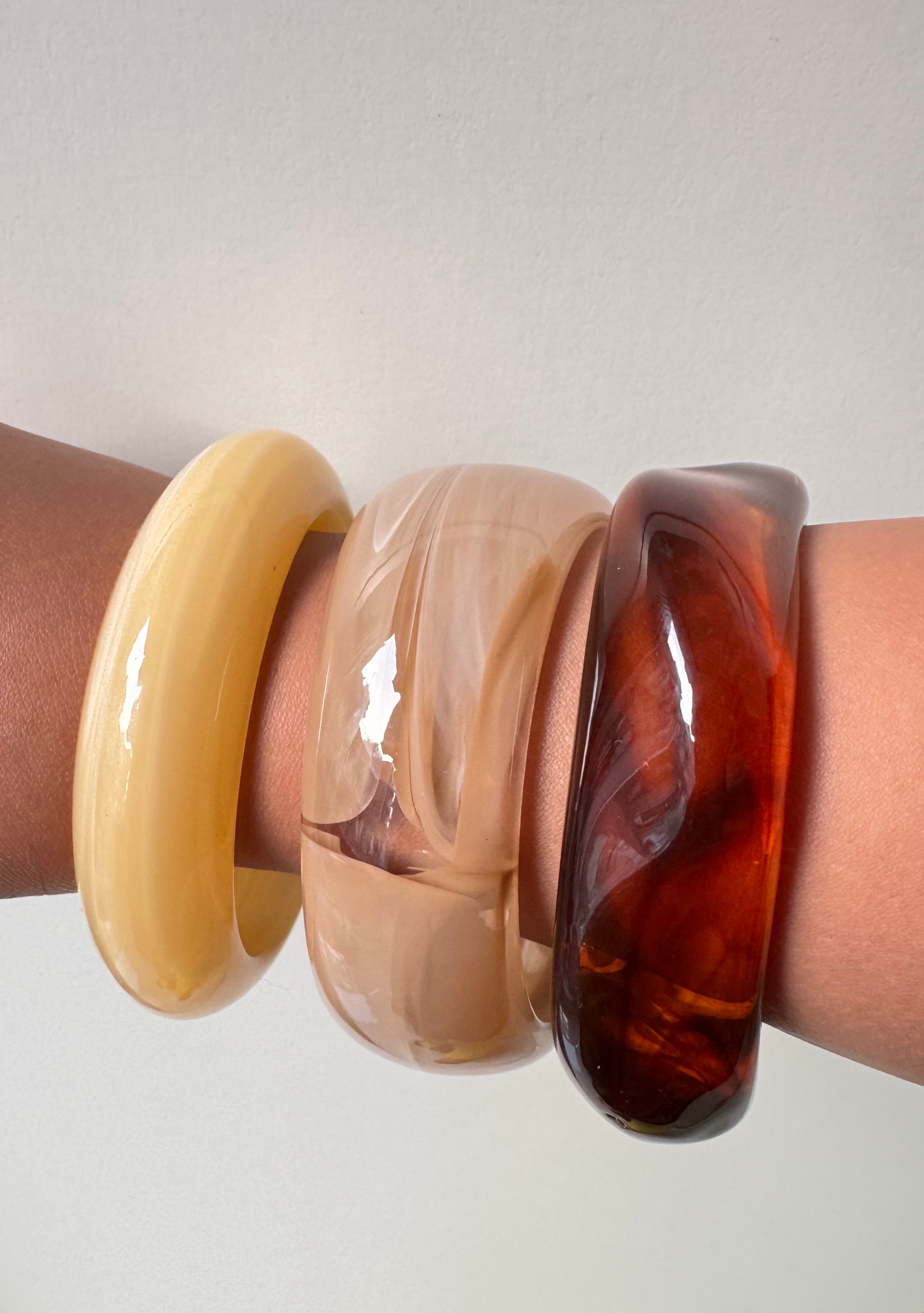 Raisin Bangles- Brown-cream-beige