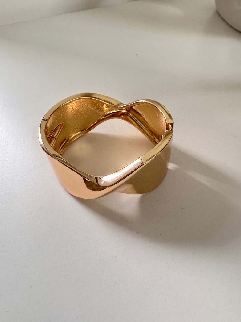 Fluid Wave Gold Cuff