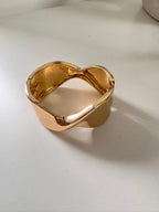 Fluid Wave Gold Cuff