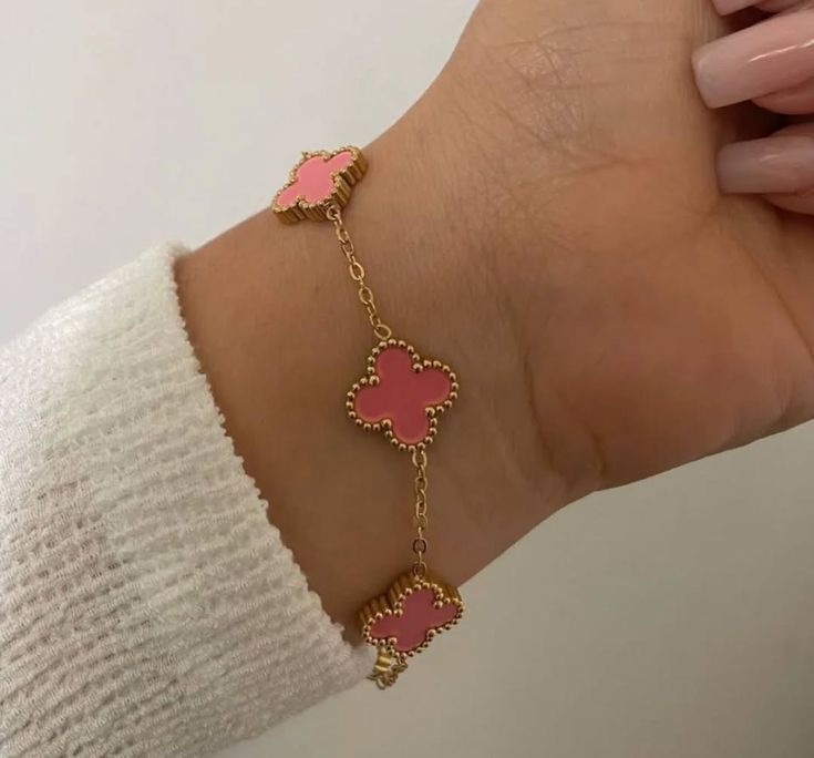 Emerald Clover Charm Bracelet