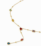 Multi-Stone Rhinestone Necklace – Gold Anti-Tarnish Y Necklace