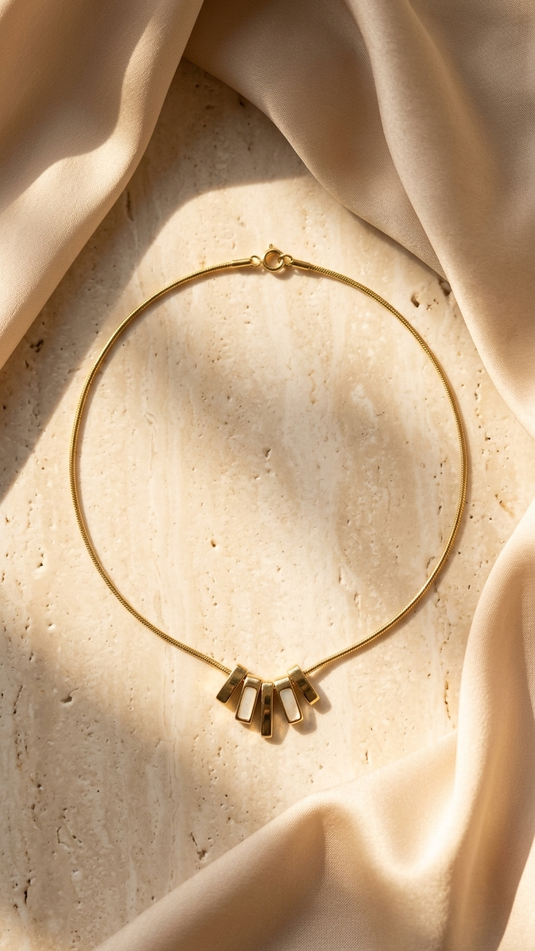 Gold Geometric Pendant Necklace