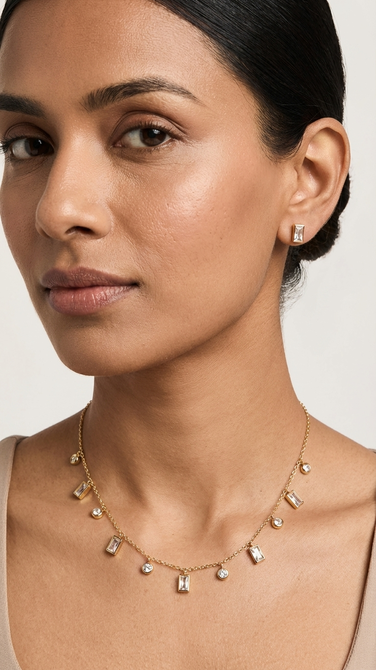 Gold Dainty Charm Necklace