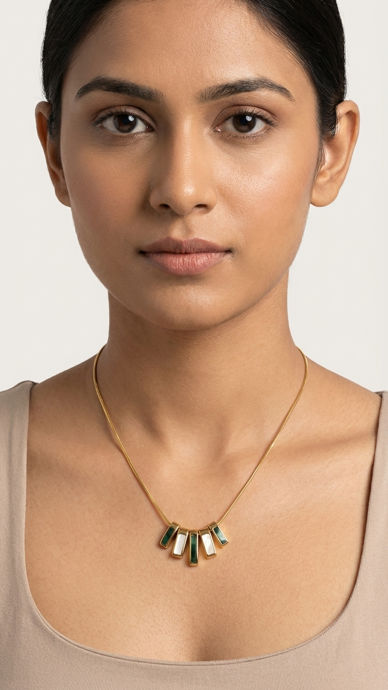 Gold Geometric Pendant Necklace