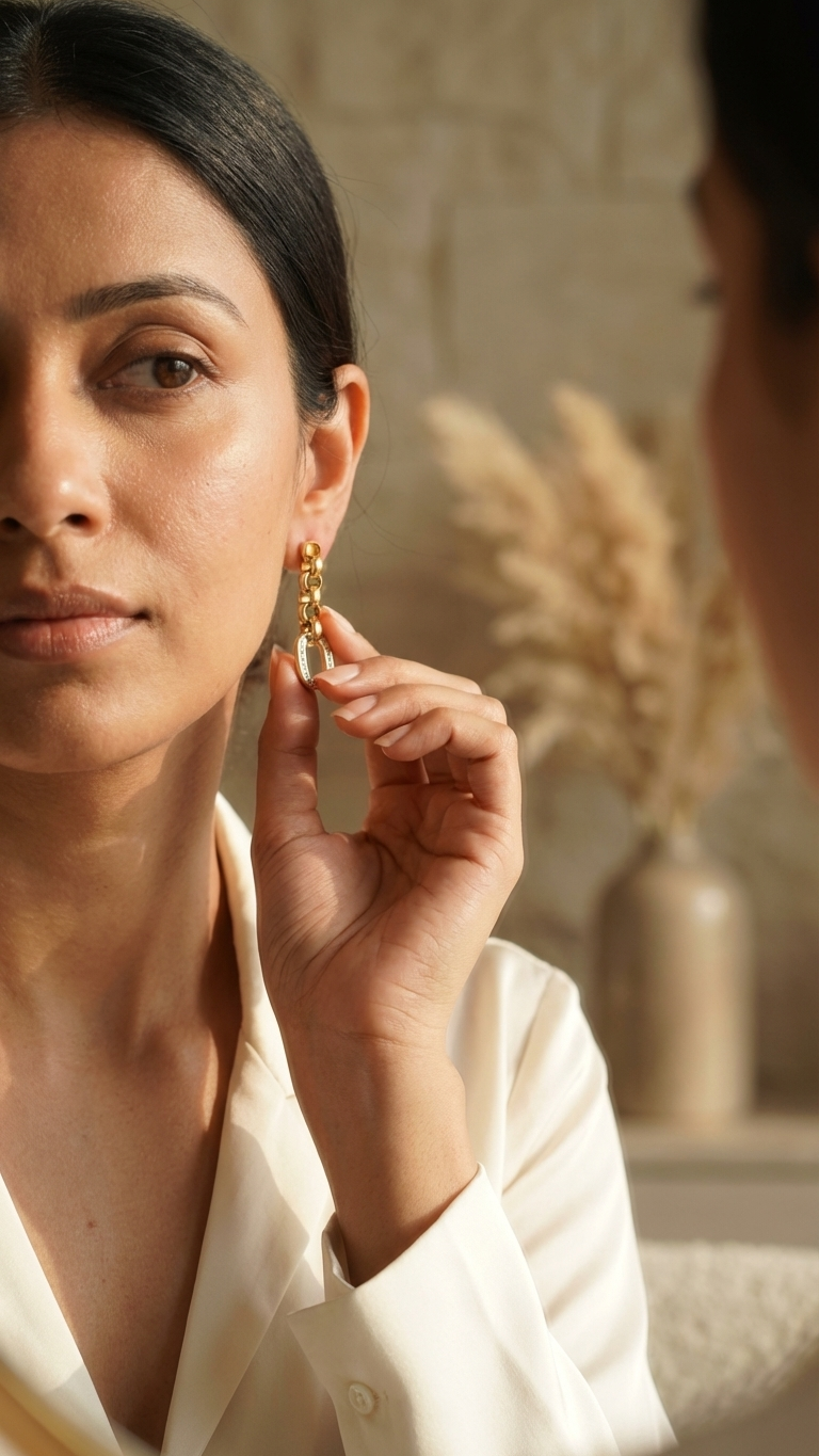 Gold Chain Drop Earrings