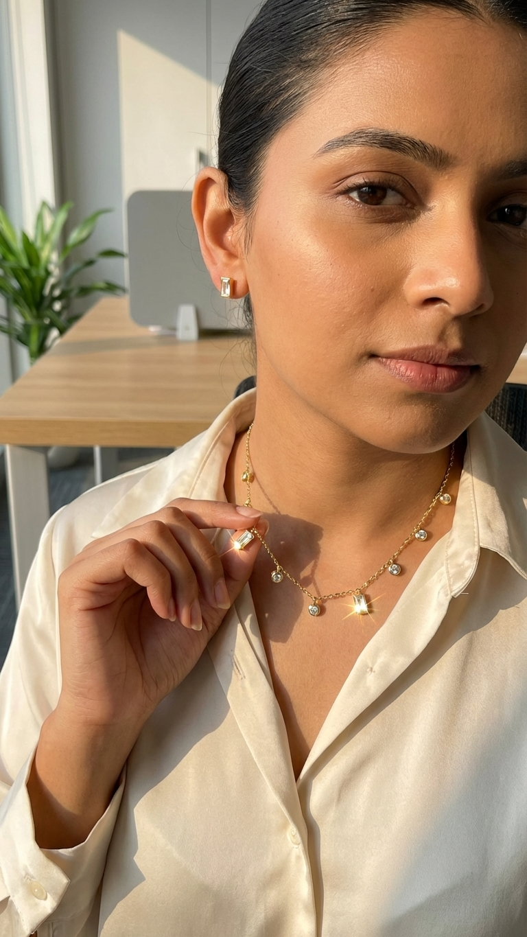 Gold Dainty Charm Necklace