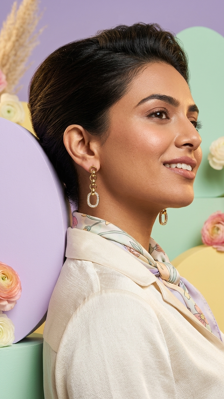 Gold Chain Drop Earrings