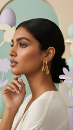 Triple Curve Sculptural Hoop Earrings