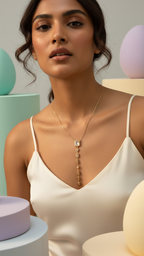 Elara Minimal Drop y shaped Necklace – Gold Anti-Tarnish multicolor necklace
