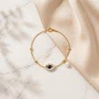 Nazar Pearl Charm Bracelet
