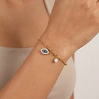 Nazar Pearl Charm Bracelet