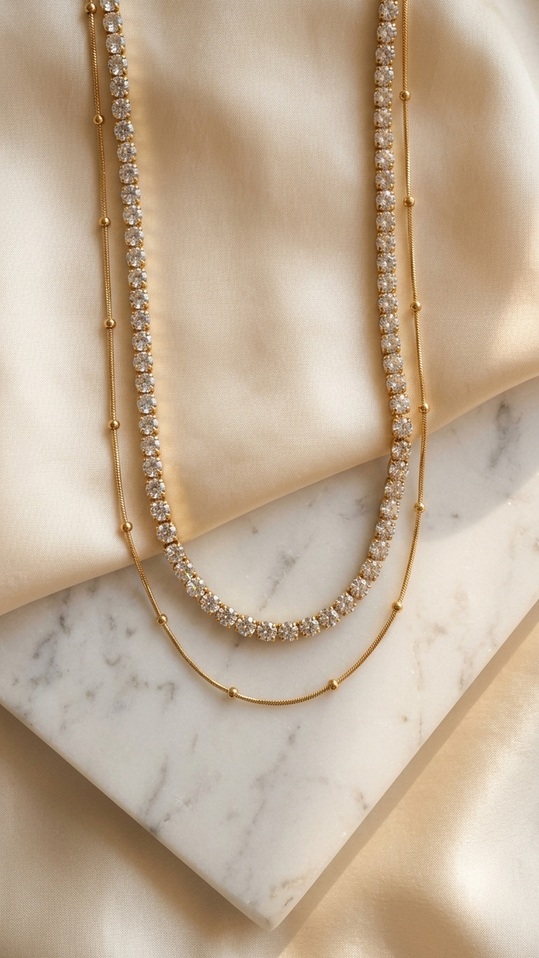 Luxe Layered Tennis Necklace