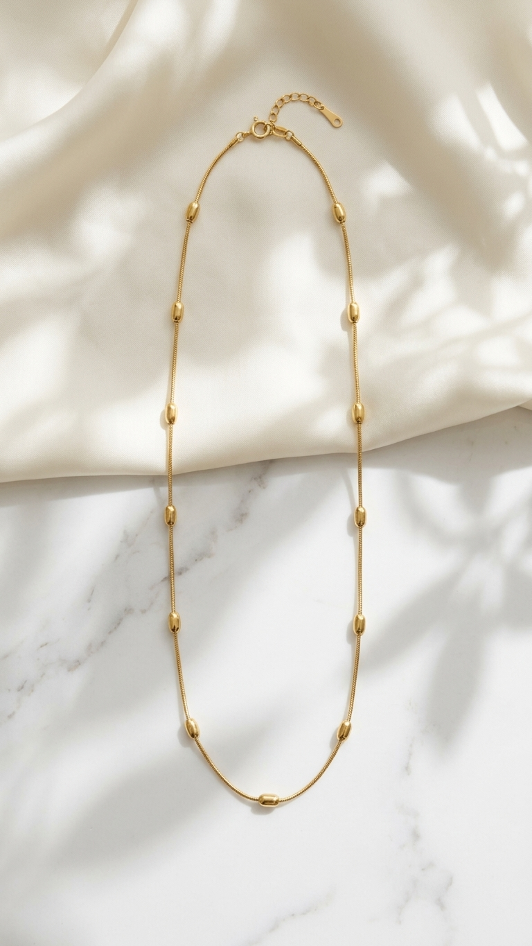 Elara Beaded Chain Necklace