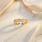 Aurora Baguette Adjustable Ring
