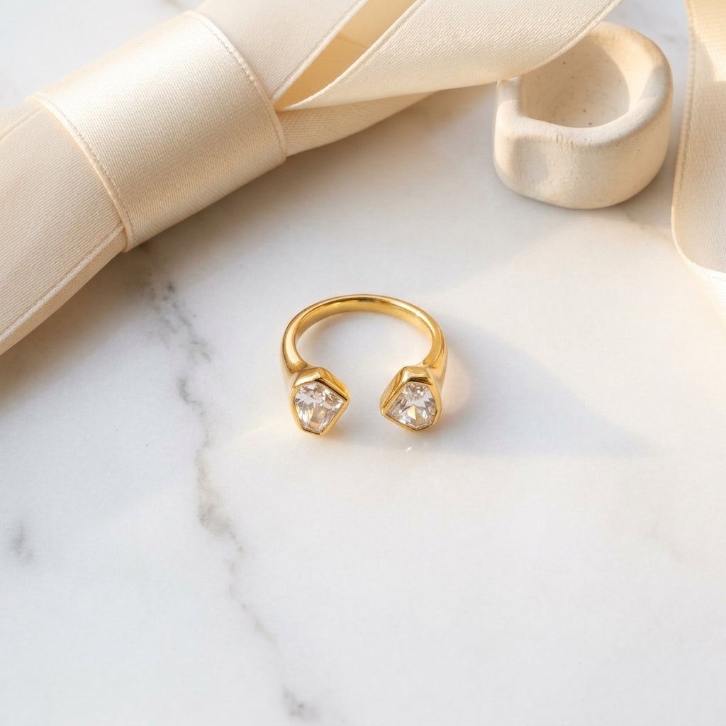 Twin Spark Open Ring
