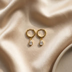 Crystal Drop Hoops