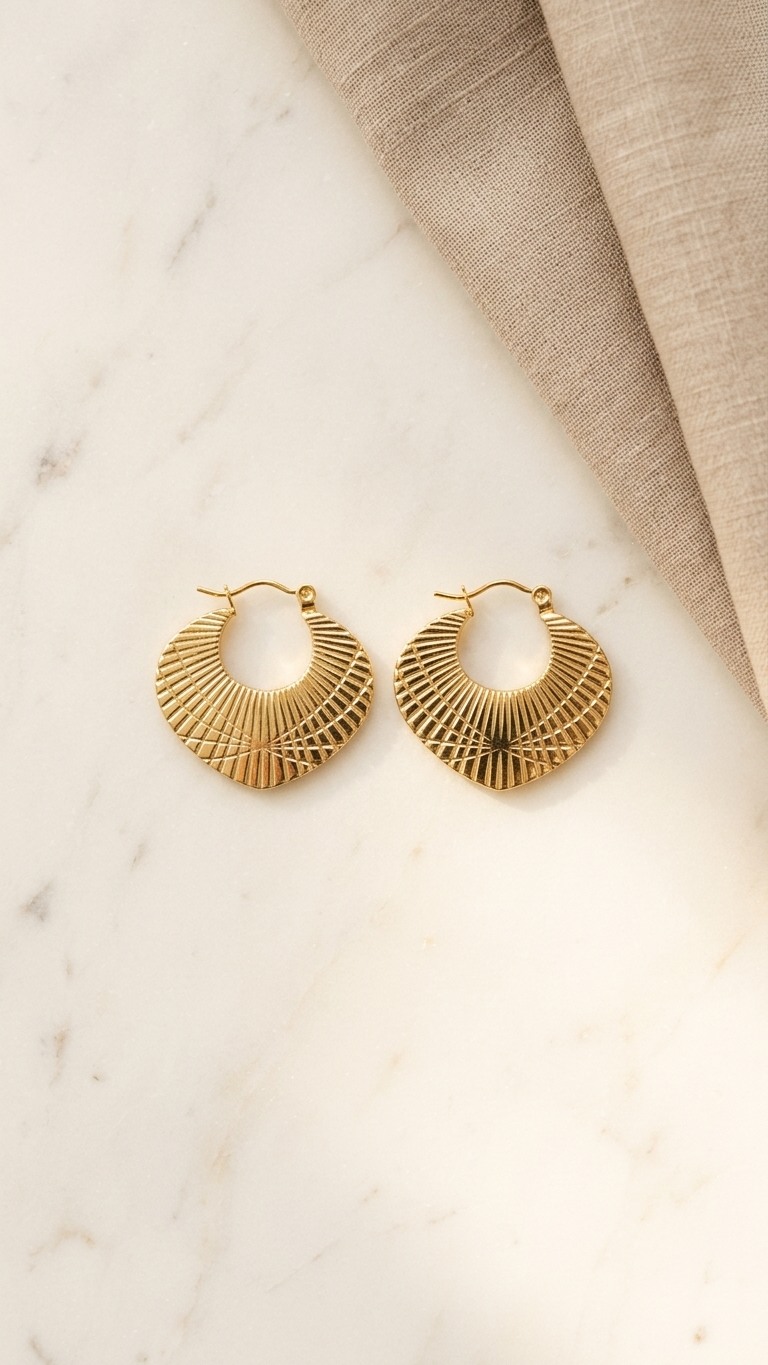 Radiant Textured Hoop Earrings