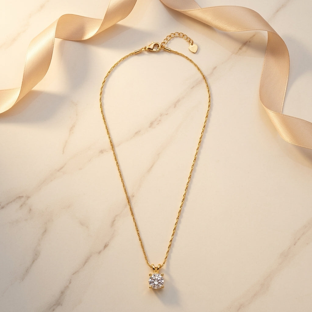 Classic Solitaire Necklace