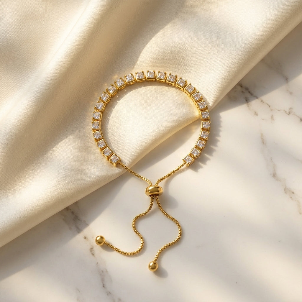 Crystal Tennis Slider Bracelet