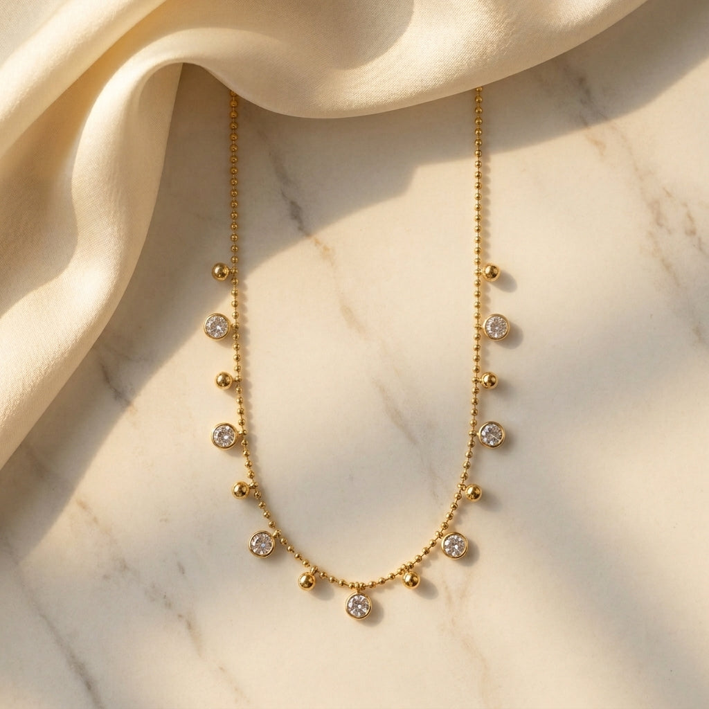 Starlit Dainty Crystal Necklace