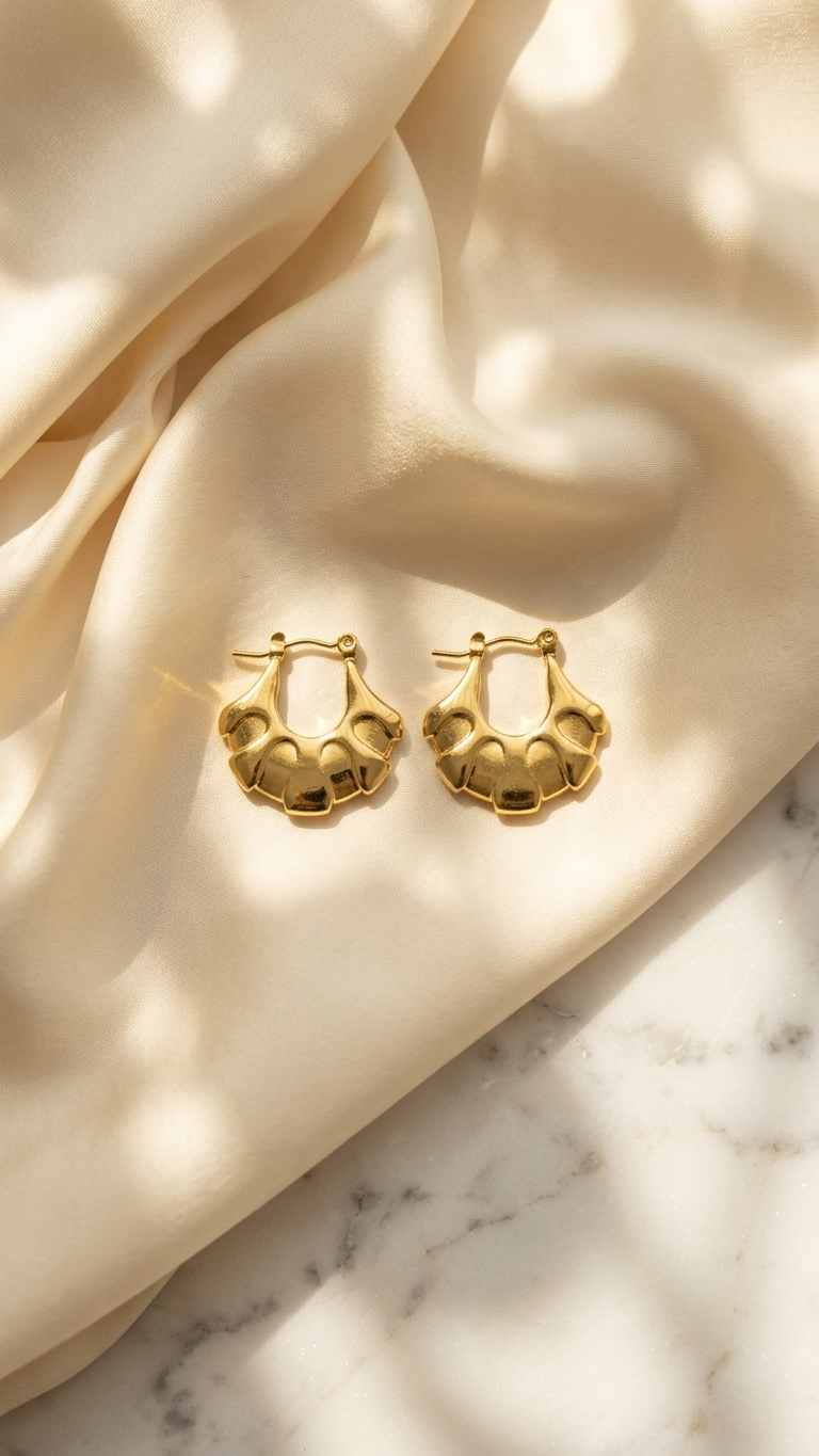 Chunky Gold Hoop Earrings