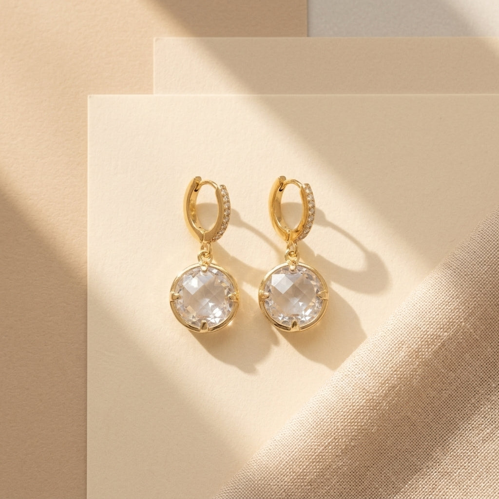 Luxe Halo Drop Earrings
