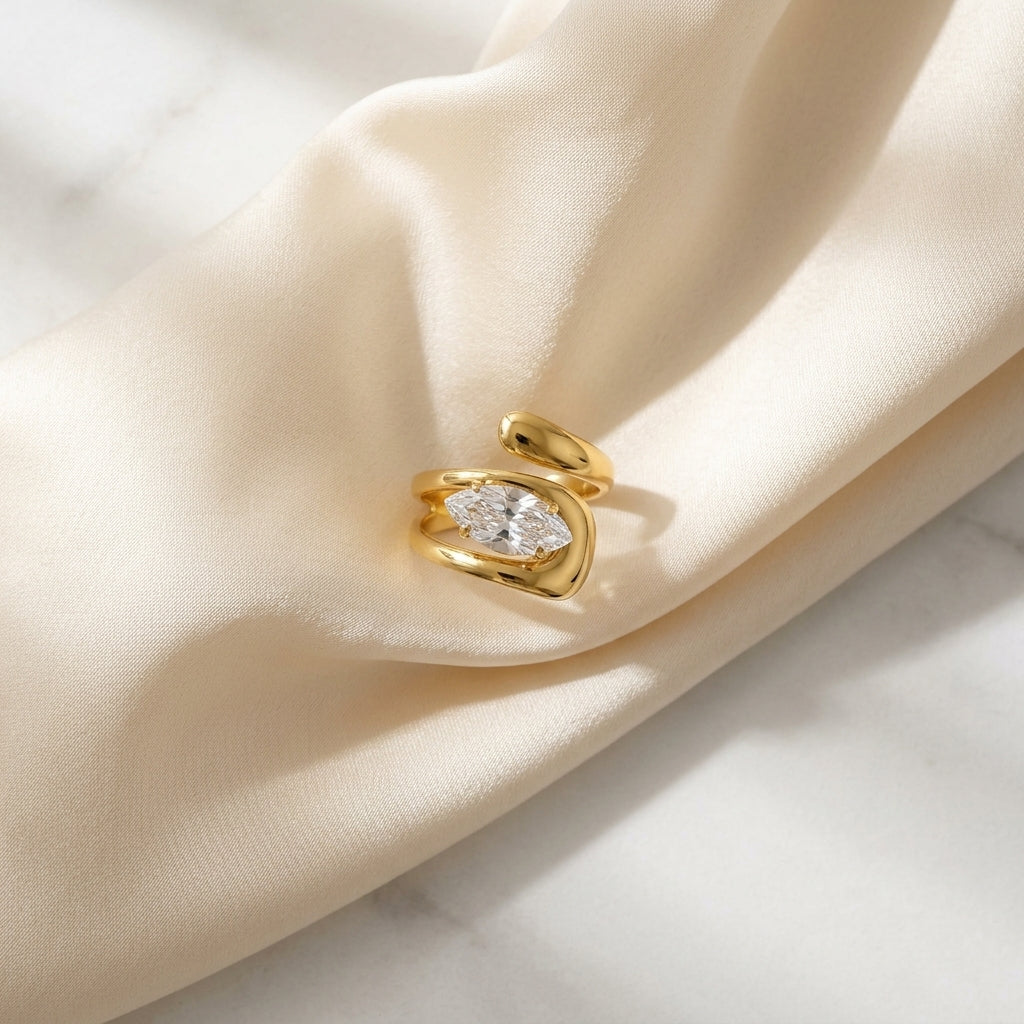 Marquise Glow Open Ring