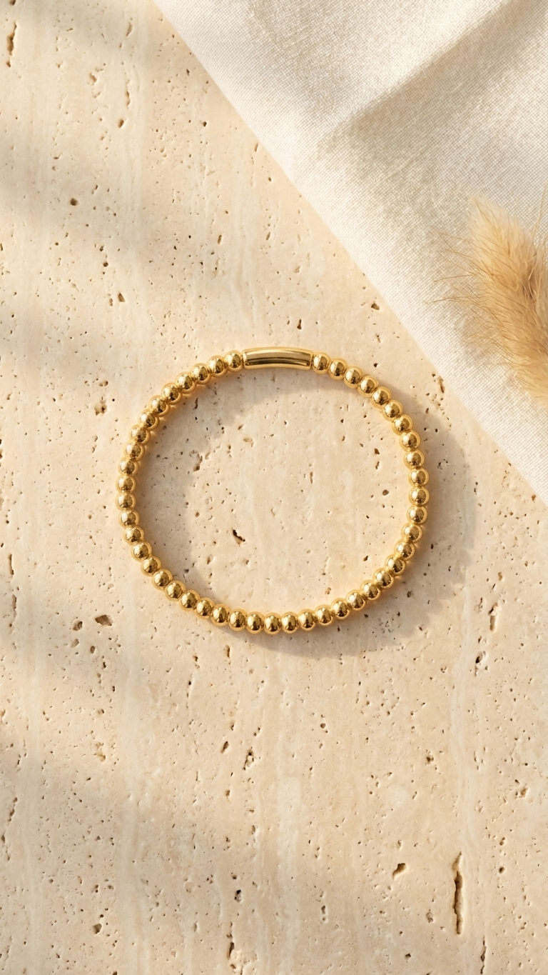 Dainty Gold Ball Bracelet