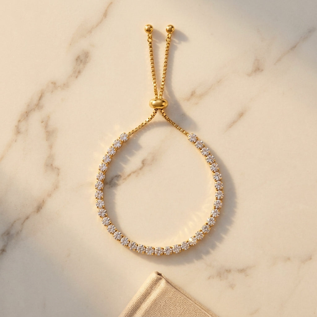 Celeste Tennis Slider Bracelet