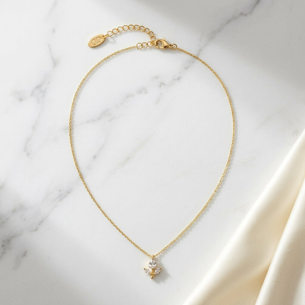 Crystal Tulip Necklace