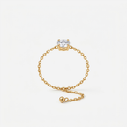 Minimal Crystal Slider Adjustable Ring