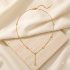 Serene Crystal Drop Necklace