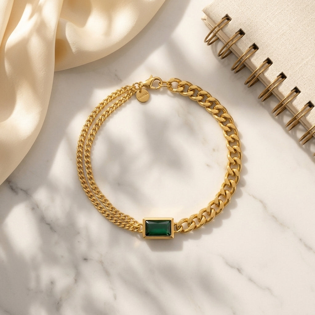 Emerald Link Bracelet
