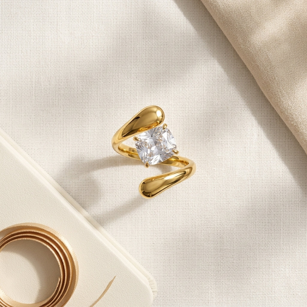 Solstice Open Solitaire Ring
