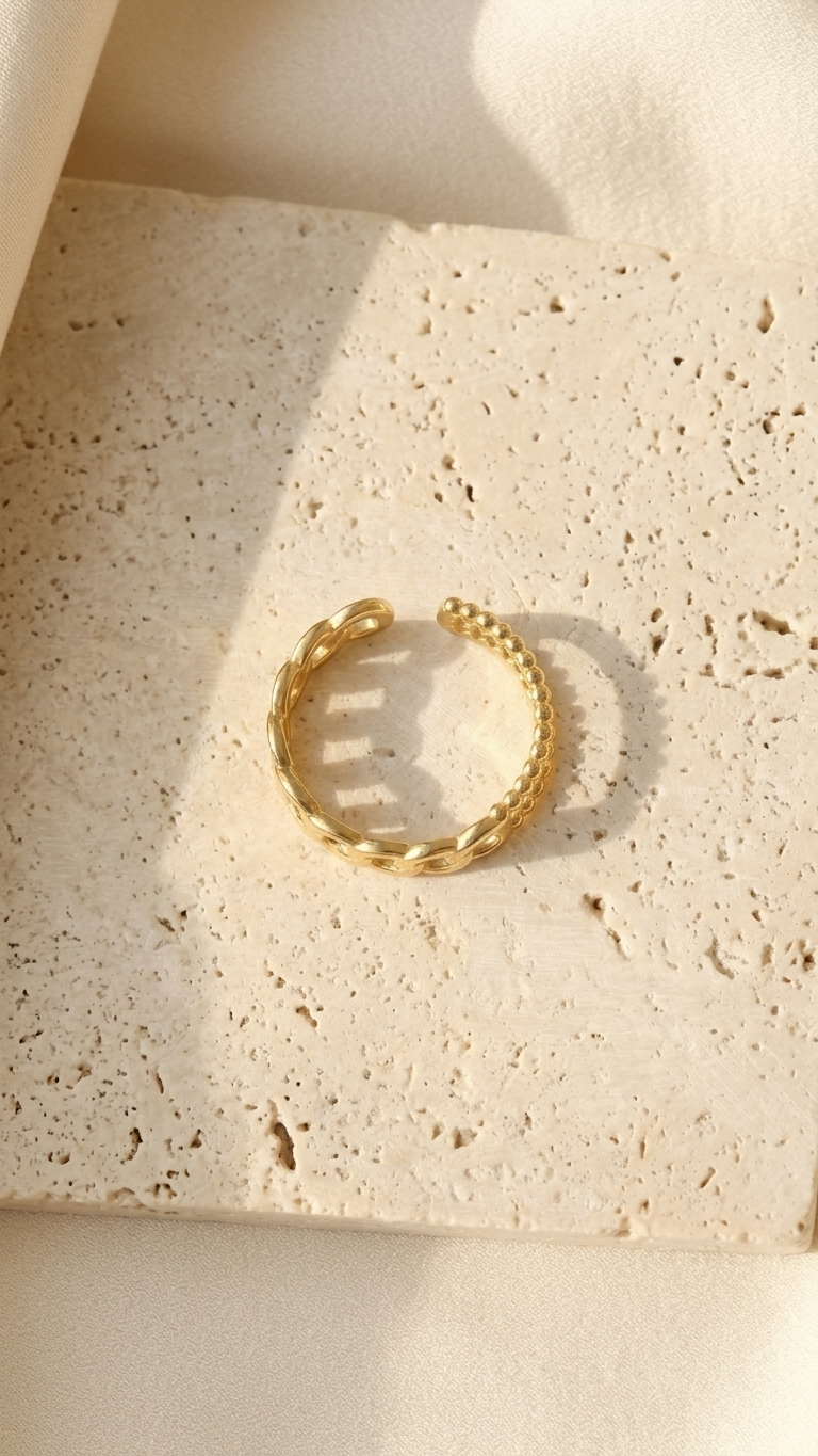 Dual Texture Open Ring
