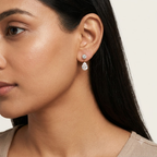 Gold-Tone Crystal Teardrop Earrings
