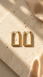 Athena Square Hoop Earrings