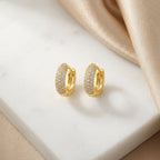 Pavé Huggie Earrings