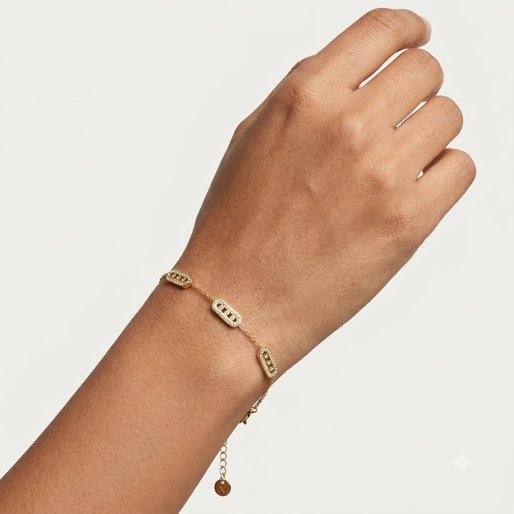 Pavé Link Gold Bracelet