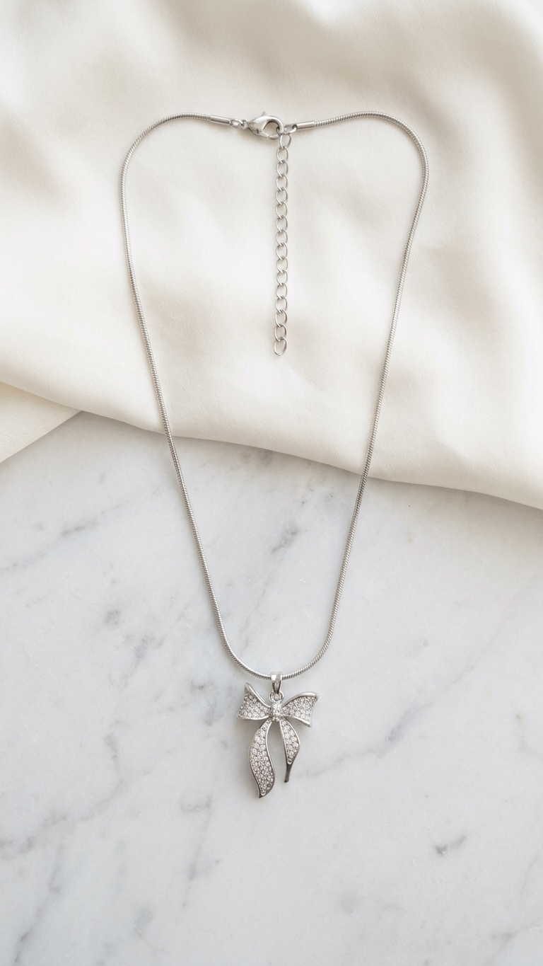 Luna Bow Crystal Necklace