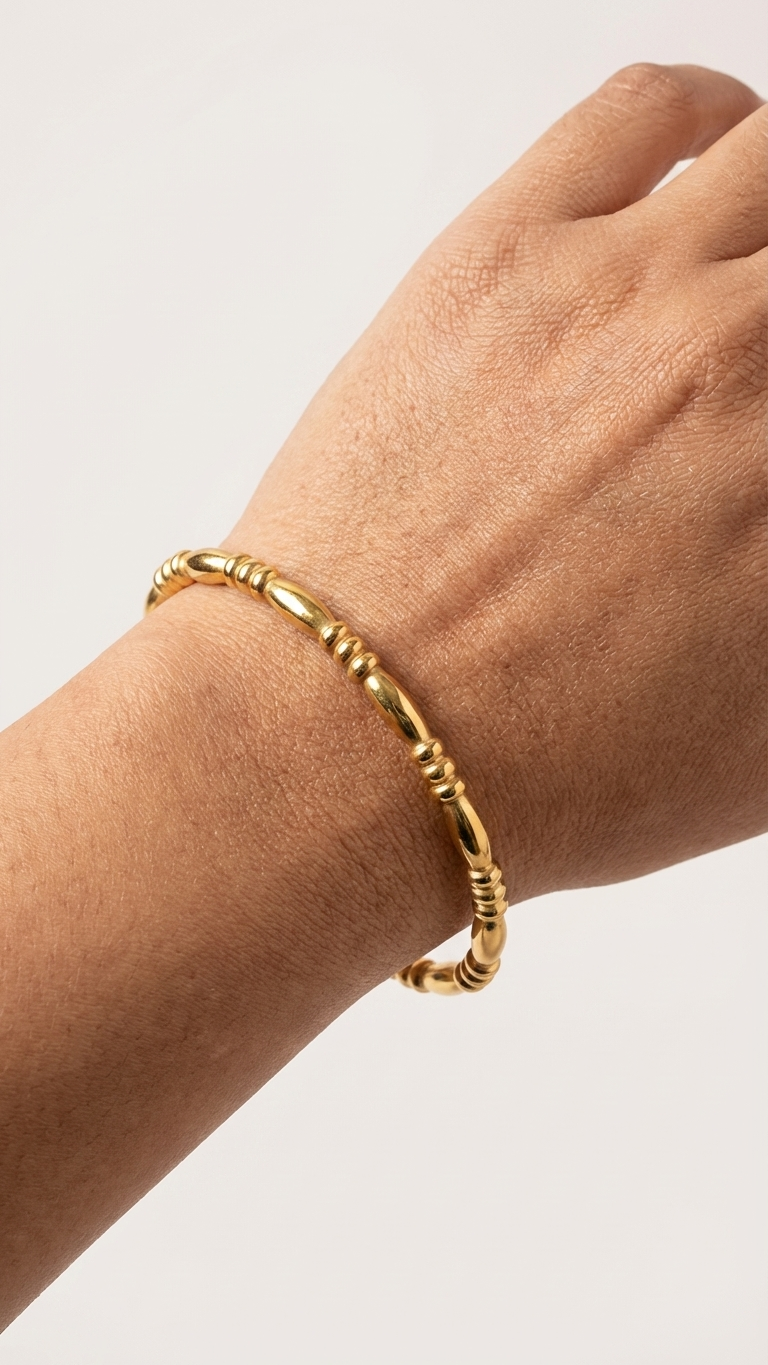 Minimal Gold Beaded Bracelet
