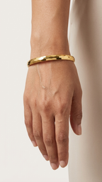 Minimal Textured Gold Bangle