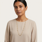 Crystal Tulip Gold Necklace