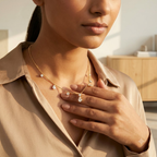 Celeste Teardrop Charm Necklace